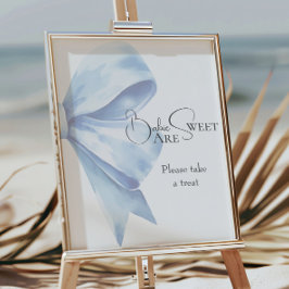 ほこりっぽいブルーボウ赤ちゃんシャワーベビーは甘い ポスター