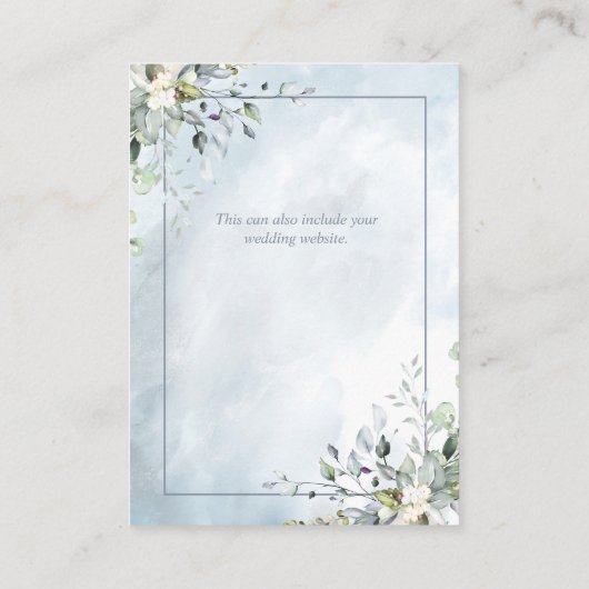 ほこりっぽいブルーボタニカルグリーナリーウォーター詳細 エンクロージャーカード (裏面)