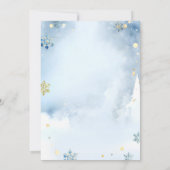 ほこりっぽいブルーボホ冬ジェンダーがフローラを明かす 招待状 (裏面)