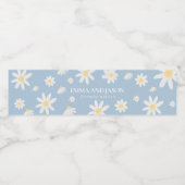 ほこりっぽいブルーボーデイジーフローラウォーターボトルラベル ペットボトルラベル (シングルラベル)