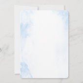 ほこりっぽいブルーボーホバプテスマの招待 招待状 (裏面)