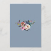 ほこりっぽいブルーミスティバラ花結婚の金ゴールドの詳細 エンクロージャーカード (裏面)