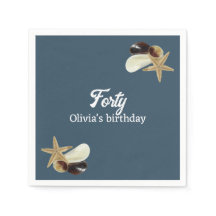 ほこりっぽいブルーミニマリスト沿岸40歳の誕生日