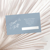 ほこりっぽいブルーミニマリスト赤ちゃんシャワーおむつラッフル エンクロージャーカード