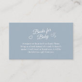ほこりっぽいブルーミニマリスト赤ちゃんシャワーベビー エンクロージャーカード (正面)