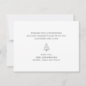 ほこりっぽいブルーメリークリスマスファミリーの写真 シーズンカード (裏面)