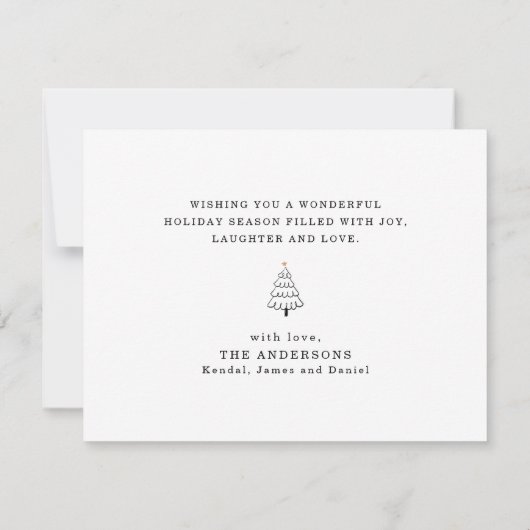 ほこりっぽいブルーメリークリスマスファミリーの写真 シーズンカード (裏面)