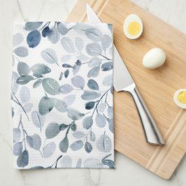 ほこりっぽいブルーユーカリプスクリスマスクッチンタオル キッチンタオル