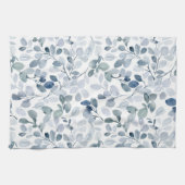 ほこりっぽいブルーユーカリプスクリスマスクッチンタオル キッチンタオル (横)