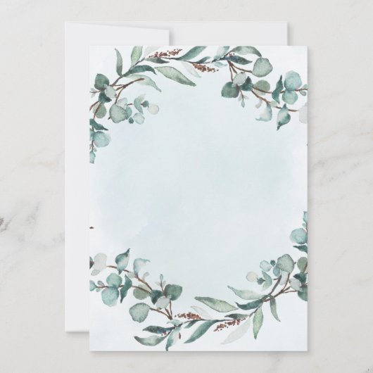 ほこりっぽいブルーユーカリ緑のカップルのシャワー (裏面)