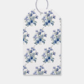 ほこりっぽいブルーリボンボウカラーリリーありがとう好意 ギフトタグ (裏面)