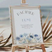 ほこりっぽいブルーワイルドフラワーパシファイヤー狩りベビーシャワー ポスター