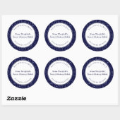 ほこりっぽいブルーワイルドフラワーファミリーレシピ食品ラベル ラウンドシール (シート)