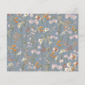 ほこりっぽいブルーワイルドフラワーブライダルシャワー招待 (裏面)