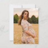 ほこりっぽいブルーワイルドフラワーベビーイン開花ベビーシャワー 招待状 (裏面)