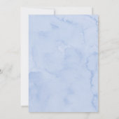 ほこりっぽいブルーワイルドフラワーベビーシャワー 招待状 (裏面)