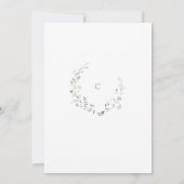 ほこりっぽいブルーワイルドフラワー素朴ボホ卒業 招待状 (裏面)