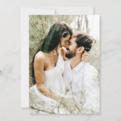 ほこりっぽいブルーワイルドフラワー結婚の写真 招待状 (裏面)