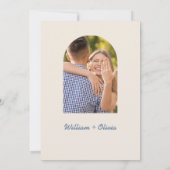 ほこりっぽいブルーワイルドフラワー結婚の写真 招待状 (裏面)