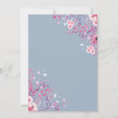 ほこりっぽいブルーワイルドフラワー結婚ズフローラ 招待状 (裏面)