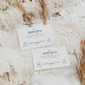 ほこりっぽいブルーヴィンテージフローラナースベビーシャワーオムツ エンクロージャーカード