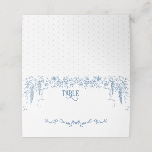 ほこりっぽいブルーヴィンテージフローラナースベビーシャワーゲーム プレイスカード (外部開封)