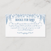 ほこりっぽいブルーヴィンテージフローラナースベビーシャワー本 エンクロージャーカード (正面)