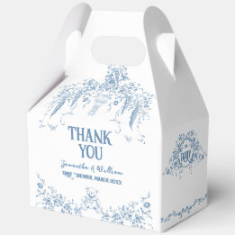 ほこりっぽいブルーヴィンテージフローラナースベビーシャワー本 フェイバーボックス