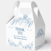 ほこりっぽいブルーヴィンテージフローラナースベビーシャワー本 フェイバーボックス (裏面)