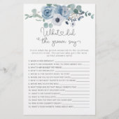 ほこりっぽいブルー新郎は何と言ったブライダルゲーム (正面)