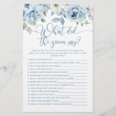 ほこりっぽいブルー新郎は何と言ったブライダルシャワー (正面)