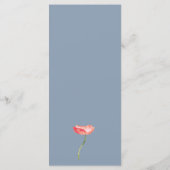 ほこりっぽいブルー春牡丹結婚水色のメニュー メニュー (裏面)