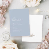 ほこりっぽいブルー海をテーマにしたビーチ結婚式詳細 エンクロージャーカード