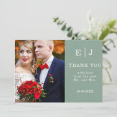 ほこりっぽいブルー結婚2枚のサンキューカード サンキューカード (スタンド正面)