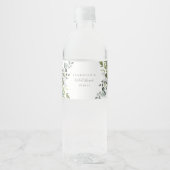 ほこりっぽいブルー花模様ウォーターボトルラベル ペットボトルラベル (正面)