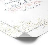 ほこりっぽいブルー赤面ピンクフローラシャワーへようこそ ポスター (角)