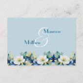 ほこりっぽいブルー金ゴールドグリッターQRコード前夜 エンクロージャーカード (裏面)