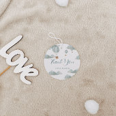 ほこりっぽいブルー金ゴールドホットエアバルーンファースト誕生日 フェイバータグ