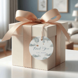 ほこりっぽいブルー金ゴールドホットエアバルーンファースト誕生日 フェイバータグ