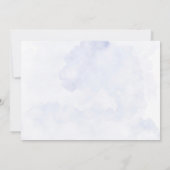 ほこりっぽいブルー金ゴールドワイルドフラワーリハーサルディナー 招待状 (裏面)