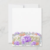 ほこりっぽいプラムとアプリコット牡丹の返信カード 出欠カード (裏面)