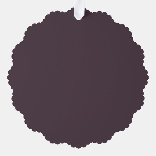 ほこりっぽいプラムアクセントクリスマスの写真 オーナメントカード (裏面)