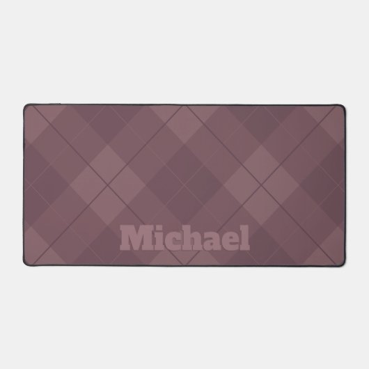 ほこりっぽいプラムブルゴーニュはっきりしたプライド デスクマット (正面)
