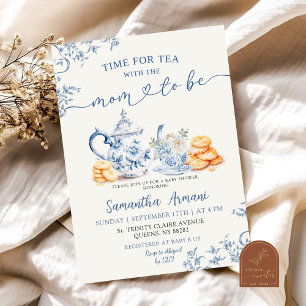 ほこりっぽいベイチノワジェリーベビーシャワーティーパーティー 招待状