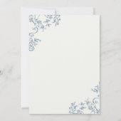 ほこりっぽいベイチノワセリーブライダルシャワーティーパーティー 招待状 (裏面)