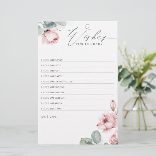 ほこりっぽいベビーエレガントバラの赤ちゃんシャワーの願い (スタンド正面)