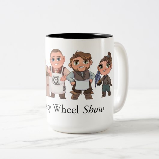 ほこりっぽいホイールファミリー:2トーンマグ ツートーンマグカップ (正面右)