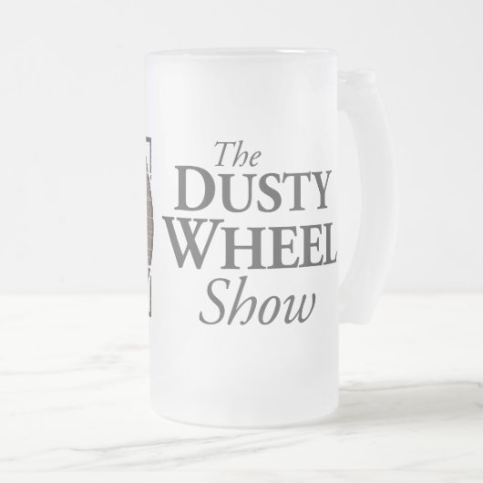 ほこりっぽいホイール：ホイール&曇りマグカップを表示 フロストグラスビールジョッキ (正面右)