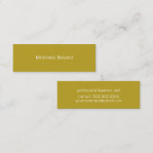 ほこりっぽいマスタードのミニマル主義者 スキニー名刺 (正面/裏面)