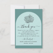 ほこりっぽいミニマル台本の葬儀サンキューカード サンキューカード (正面)